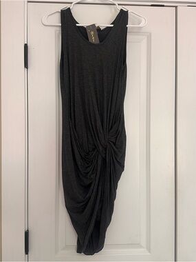 Brat Star Charcoal Knotted Midi Top